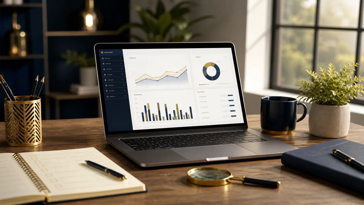 SEO analytics workspace for a small-business beginner guide