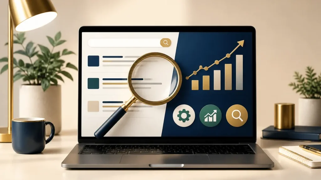 SEO analytics dashboard illustrating how to improve Google rankings