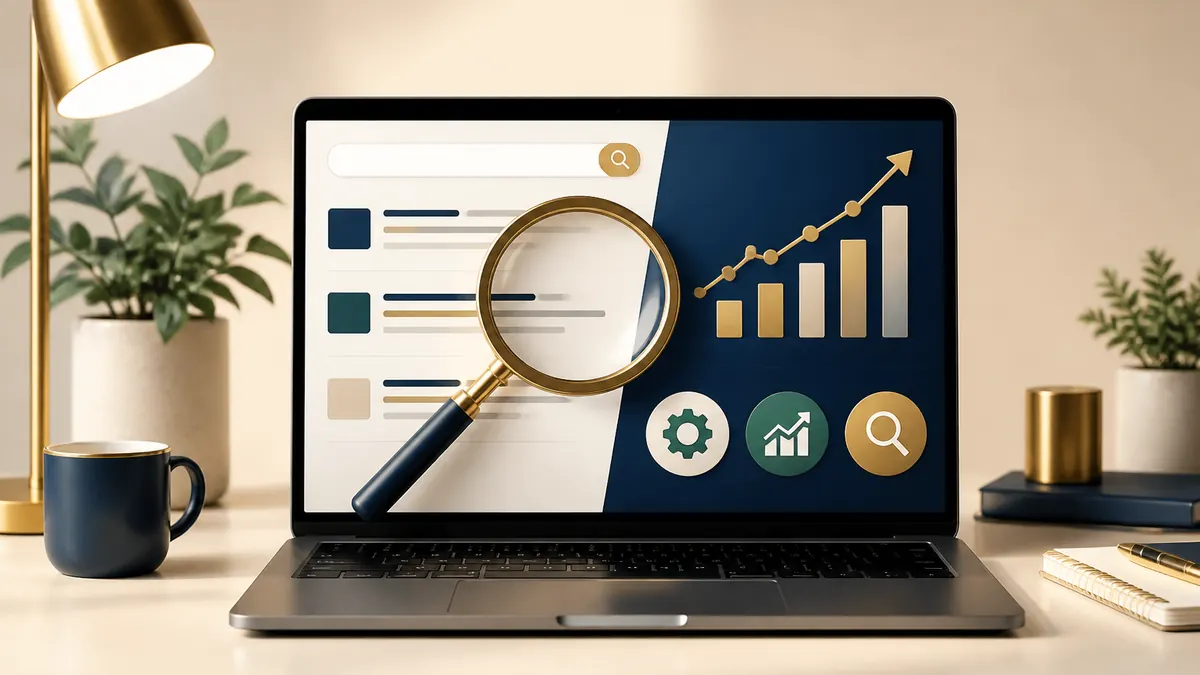 SEO analytics dashboard illustrating how to improve Google rankings